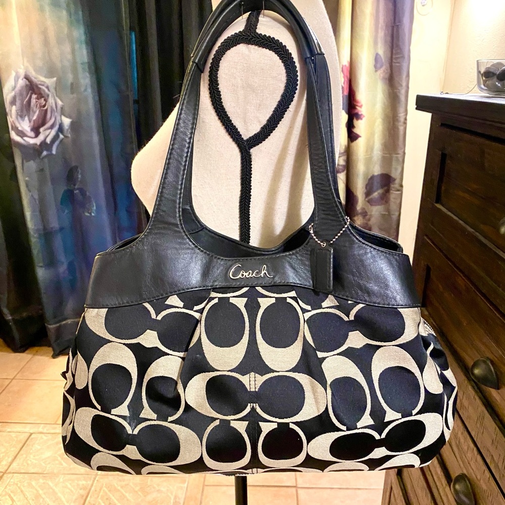 Coach Black and Cream Women's Bag
